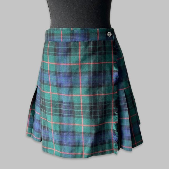 Halpern’s Dresses & Skirts - Vintage Halpern’s Tartan Wool Blend Kilt Plaid Pleated Skirt Made in Canada